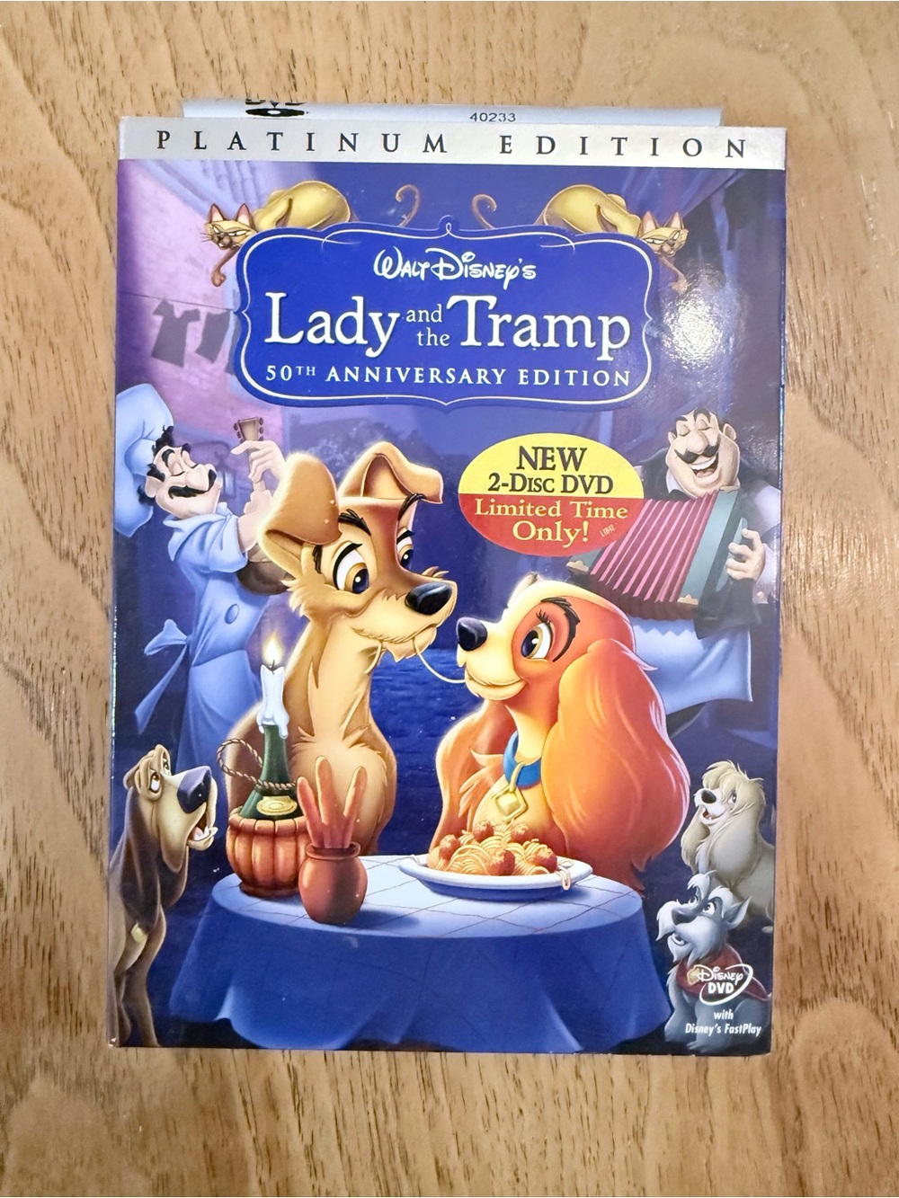 Disney Lady and the Tramp 50th Anniversary Edition two disc DVD set